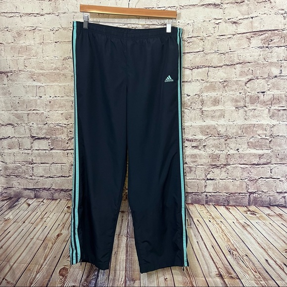 Adidas Navy Striped Elastic Waist Track Pants - Picture 1 of 13